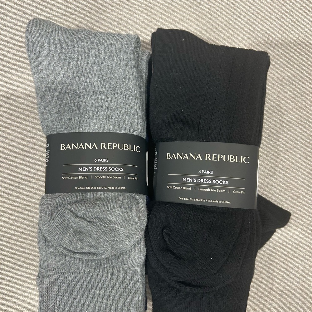 NWT Banana Republic Men's dress Socks 12 pairs